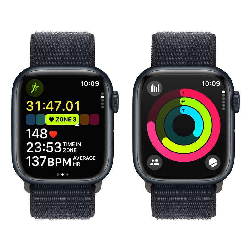 Apple Watch Series 9 with Sport Loop - LTPO OLED / 64GB / 45mm / Bluetooth / Wi-Fi / Midnight Smart Watches