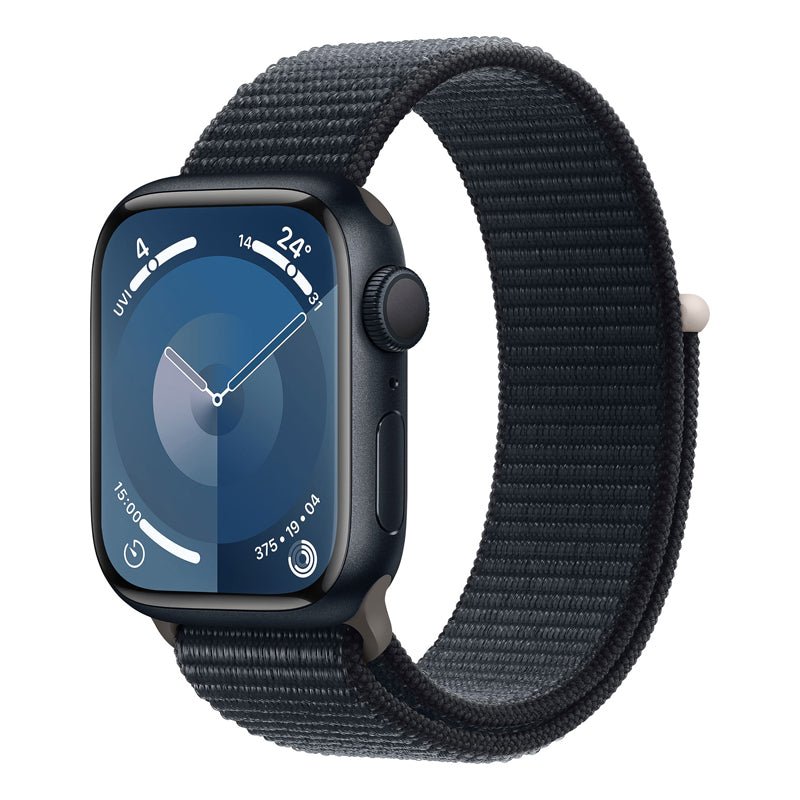 Apple Watch Series 9 with Sport Loop - LTPO OLED / 64GB / 45mm / Bluetooth / Wi-Fi / Midnight Smart Watches