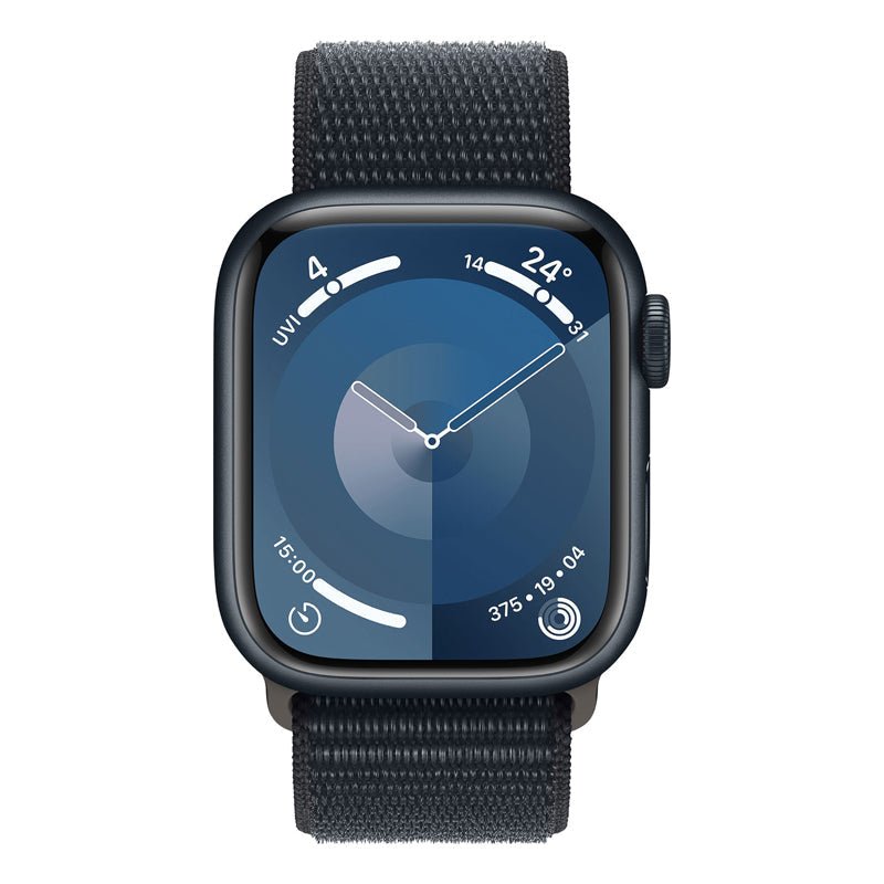 Apple Watch Series 9 with Sport Loop - LTPO OLED / 64GB / 45mm / Bluetooth / Wi-Fi / Midnight Smart Watches