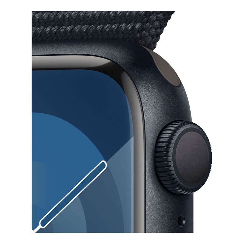 Apple Watch Series 9 with Sport Loop - LTPO OLED / 64GB / 45mm / Bluetooth / Wi-Fi / Midnight Smart Watches
