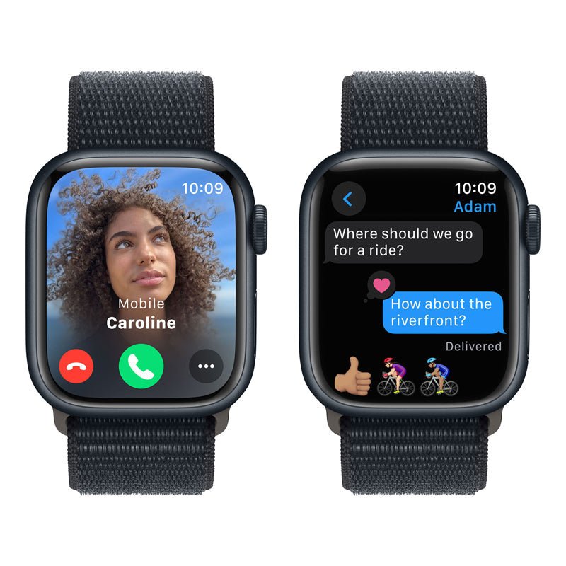 Apple Watch Series 9 with Sport Loop - LTPO OLED / 64GB / 45mm / Bluetooth / Wi-Fi / Midnight Smart Watches