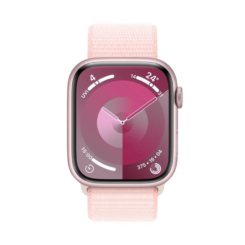 Apple Watch Series 9 with Sport Loop - LTPO OLED / 64GB / 45mm / Small/Medium / Bluetooth / Wi-Fi / Cellular / Light