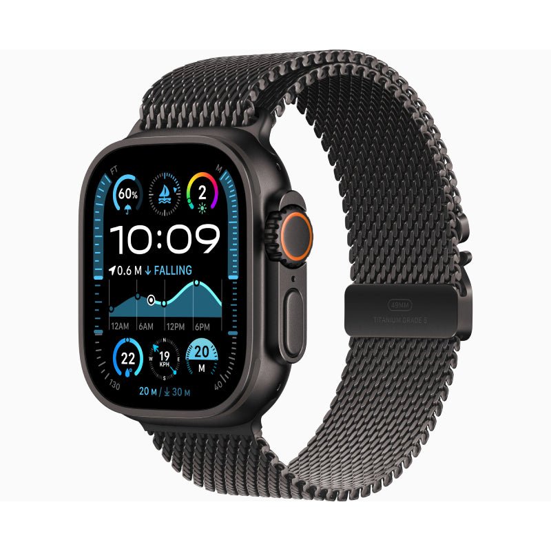 Apple Watch Ultra 2 (2024) - LTPO OLED / 64GB / 49mm / Bluetooth / Wi-Fi / Cellular / Titanium Black Milanese Loop