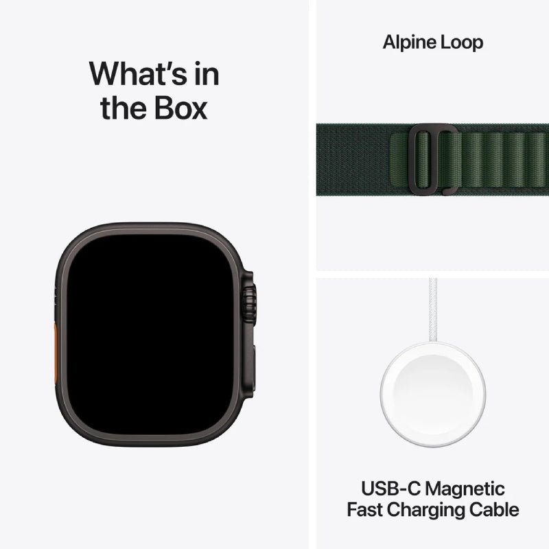 Apple Watch Ultra 2 (2024) - LTPO OLED / 64GB / 49mm / Small / Bluetooth / Wi-Fi / Cellular / Titanium Dark Green