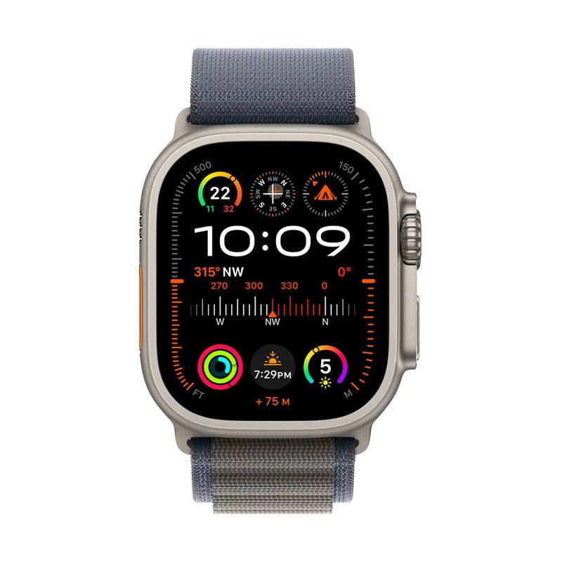 Apple Watch Ultra 2 - LTPO OLED / 64GB / 49mm / Bluetooth / Wi-Fi / Cellular / Large / Titanium Blue Alpine Loop Smart