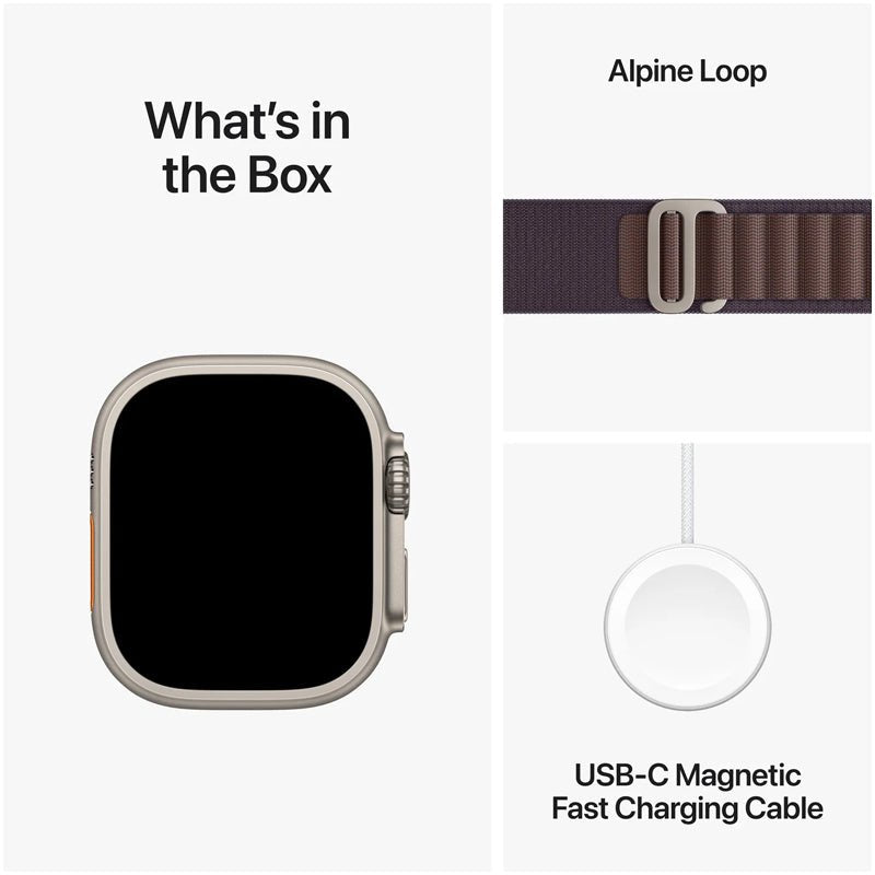 Apple Watch Ultra 2 - LTPO OLED / 64GB / 49mm / Bluetooth / Wi-Fi / Cellular / Large / Titanium Indigo Alpine Loop