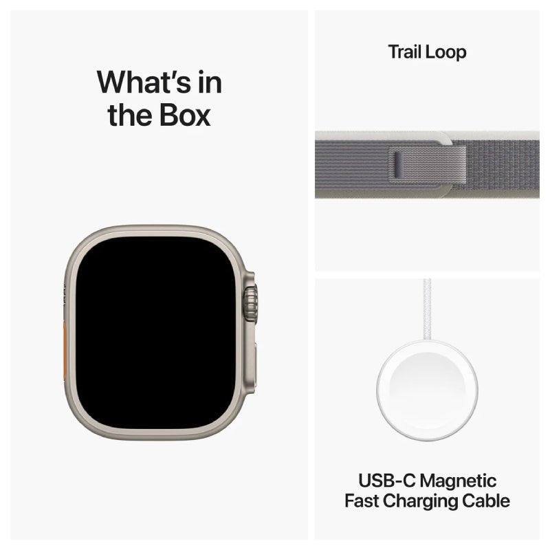 Apple Watch Ultra 2 - LTPO OLED / 64GB / 49mm / Bluetooth / Wi-Fi / Cellular / Medium/Large / Titanium Green/Grey Trail