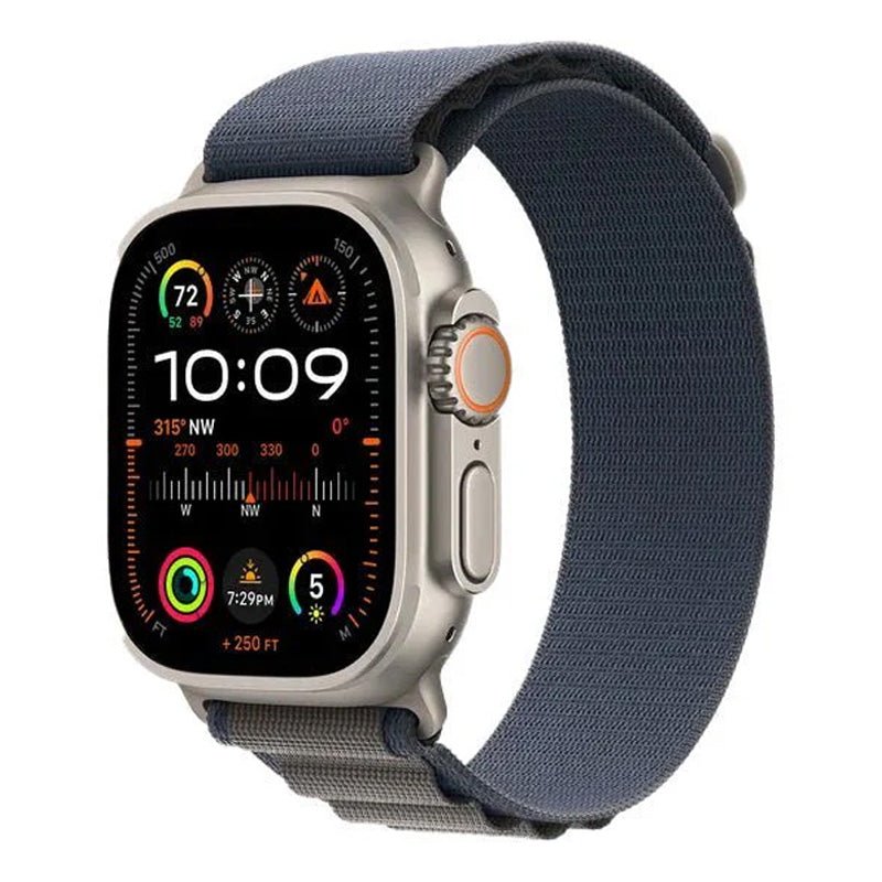 Apple Watch Ultra 2 - LTPO OLED / 64GB / 49mm / Bluetooth / Wi-Fi / Cellular / Small / Titanium Blue Alpine Loop Smart