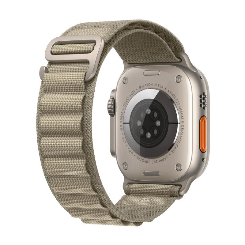 Apple Watch Ultra 2 - LTPO OLED / 64GB / 49mm / Bluetooth / Wi-Fi / Cellular / Small / Titanium Olive Alpine Loop Smart