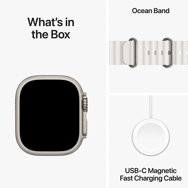 Apple Watch Ultra 2 - LTPO OLED / 64GB / 49mm / Bluetooth / Wi-Fi / Cellular / Titanium White Ocean Band Smart Watches