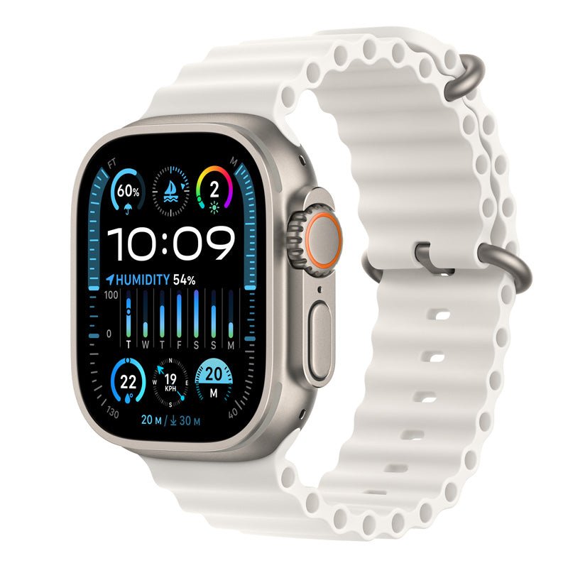Apple Watch Ultra 2 - LTPO OLED / 64GB / 49mm / Bluetooth / Wi-Fi / Cellular / Titanium White Ocean Band Smart Watches