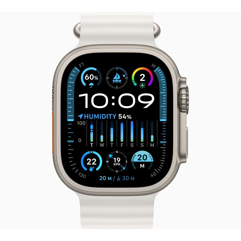 Apple Watch Ultra 2 - LTPO OLED / 64GB / 49mm / Bluetooth / Wi-Fi / Cellular / Titanium White Ocean Band Smart Watches