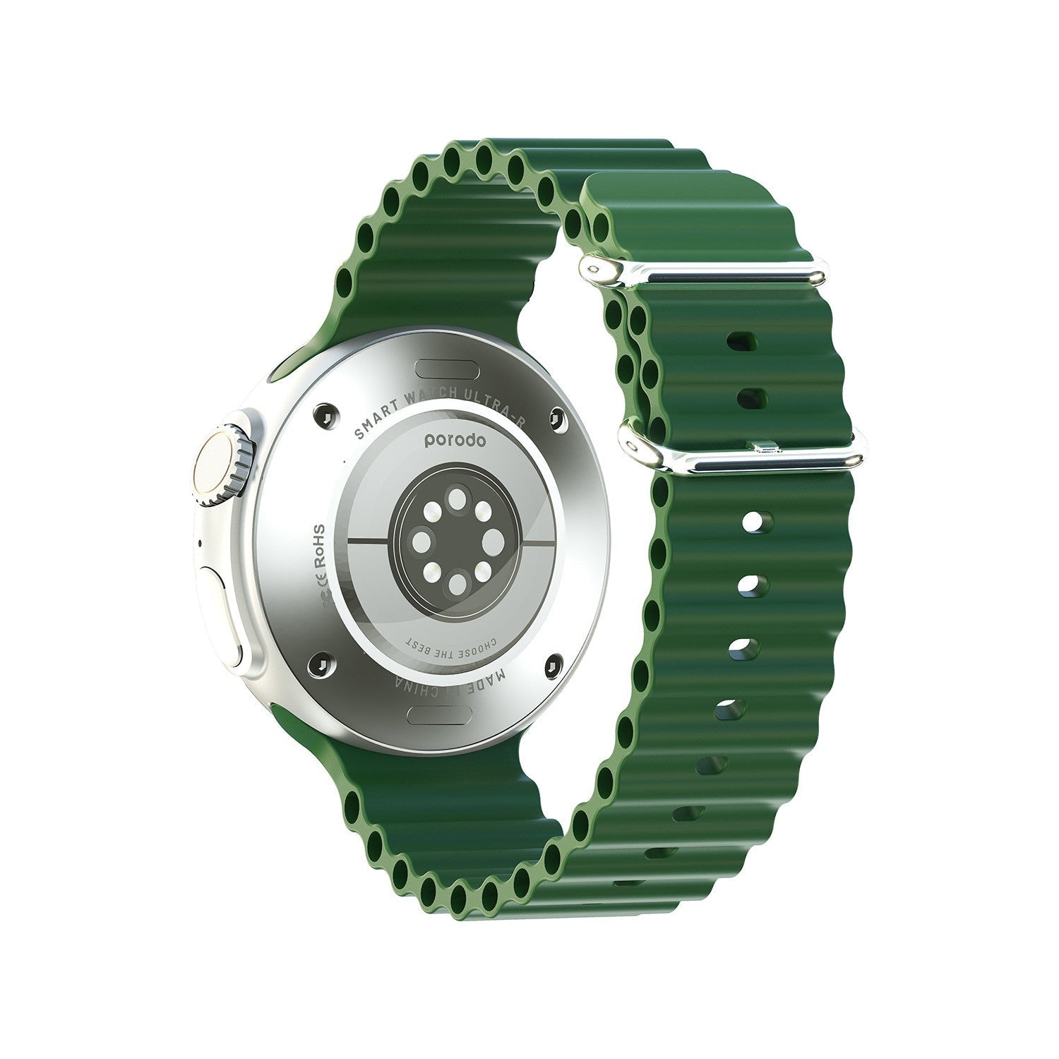 Porodo Ultra Evo Smart Watch 1.51’’ Wide Touch Screen - Green Strap Smart Watches