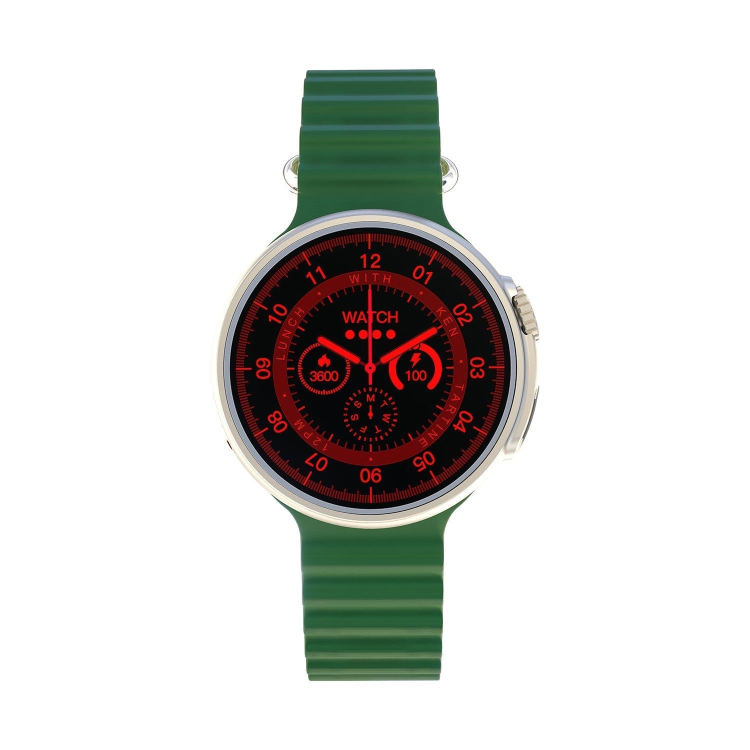 Porodo Ultra Evo Smart Watch 1.51’’ Wide Touch Screen - Green Strap Smart Watches