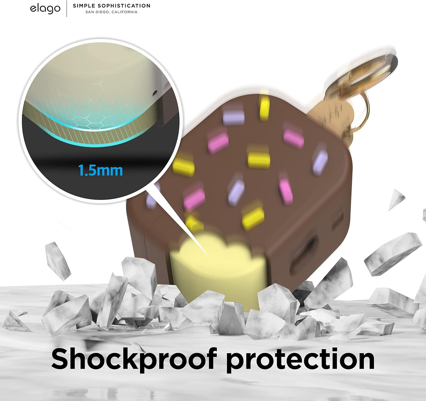 Elago Ice Cream Case - Apple AirPods Pro 2 / Dark Brown Accessories > Mobiles & Tablets