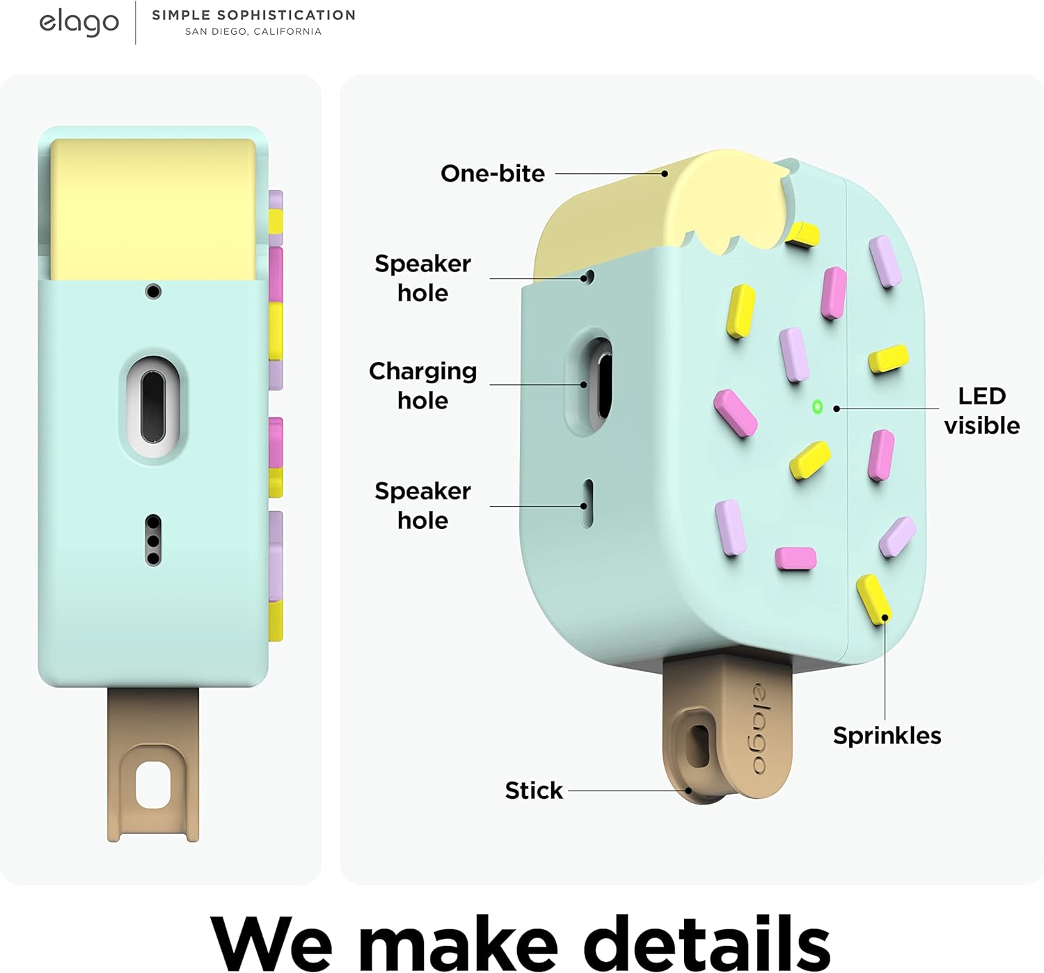 Elago Ice Cream Case - Apple AirPods Pro 2 / Mint Accessories > Mobiles & Tablets