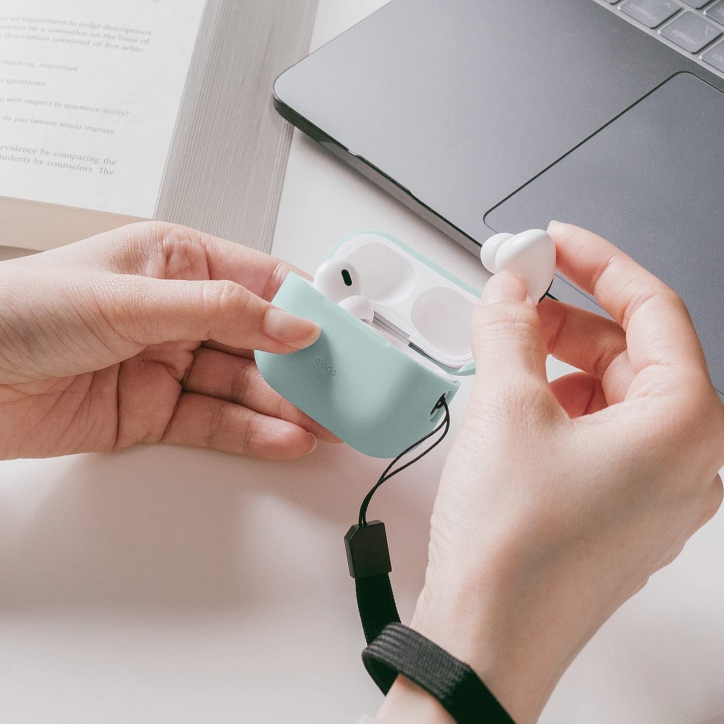 Elago AirPods Pro 2 Silicone Originial Hang Case - Mint Accessories > Mobiles & Tablets