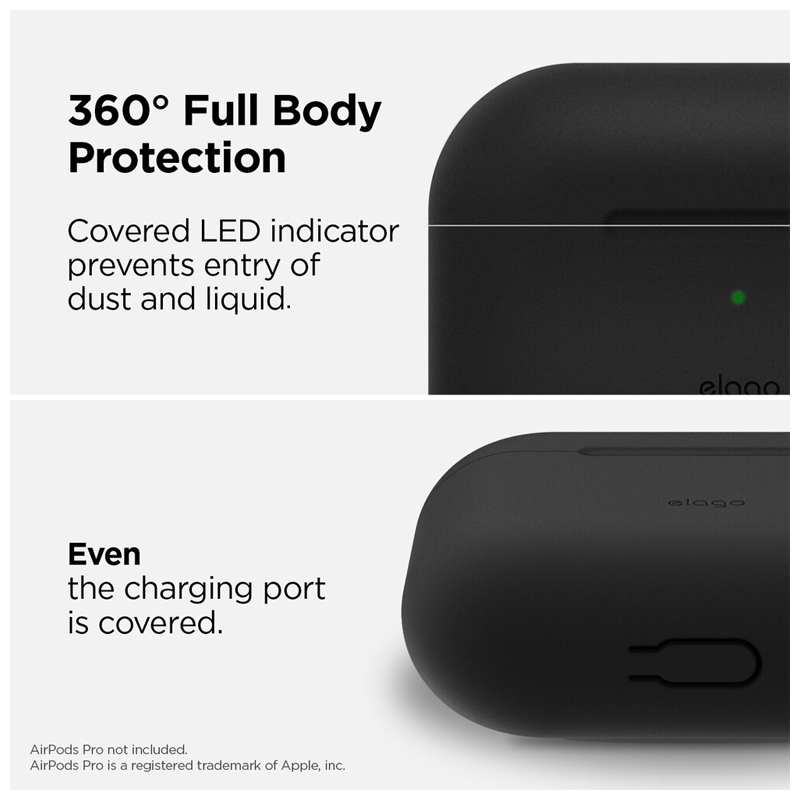Elago AirPods Pro Slim Hang Case - Black Accessories > Mobiles & Tablets > Mobiles > Screen Protectors & Covers