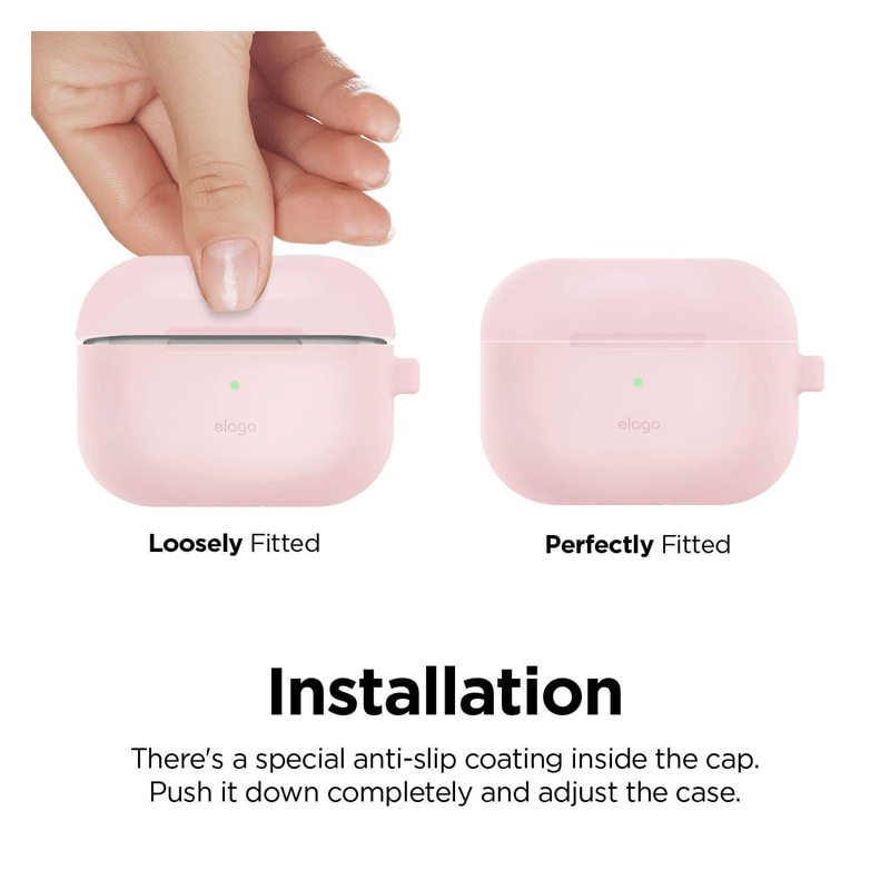 Elago AirPods Pro Slim Hang Case - Lovely Pink Accessories > Mobiles & Tablets > Mobiles > Screen Protectors & Covers
