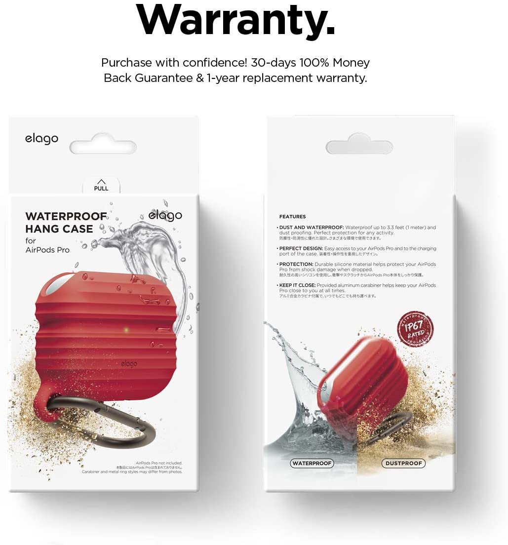Elago AirPods Pro Waterproof Hang Case - Red Accessories > Mobiles & Tablets