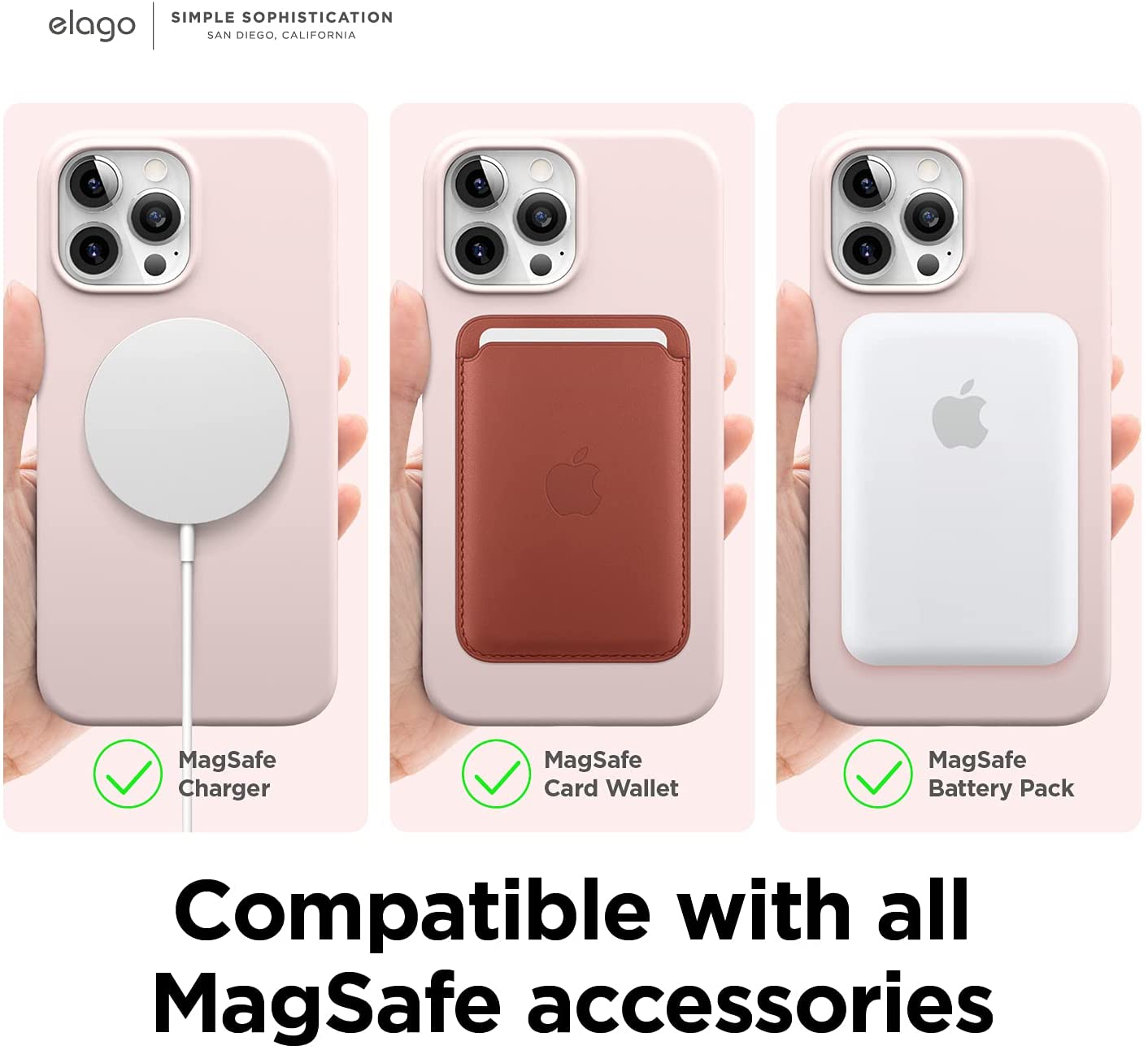 Elago MagSafe Soft Silicone Case - Apple iPhone 13 Pro Max/iPhone 12 Pro Max / Lovely pink Accessories > Mobiles &