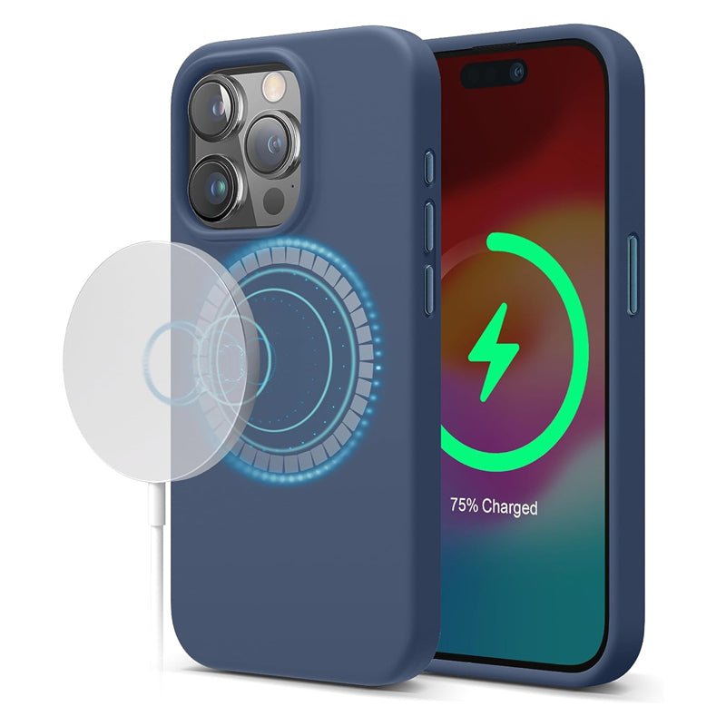 Elago MagSafe Magnetic Silicone Case - Apple iPhone 15 Pro / Jean Indigo Accessories > Mobiles & Tablets > Mobiles >