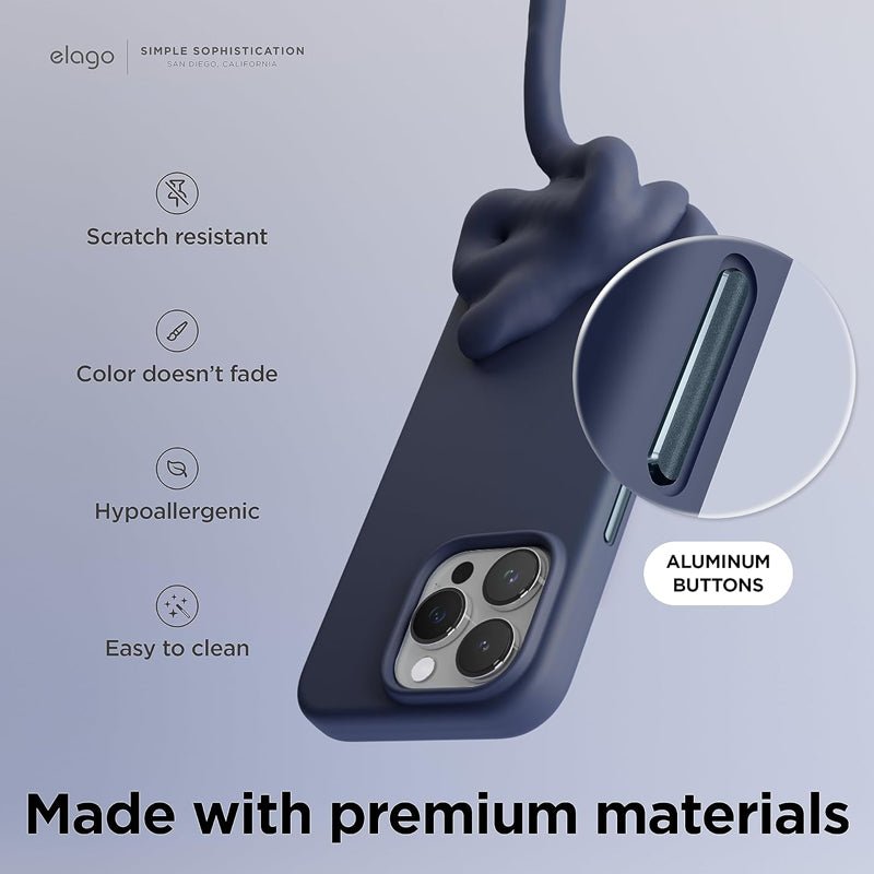 Elago MagSafe Magnetic Silicone Case - Apple iPhone 15 Pro Max / Jean Indigo Accessories > Mobiles & Tablets > Mobiles