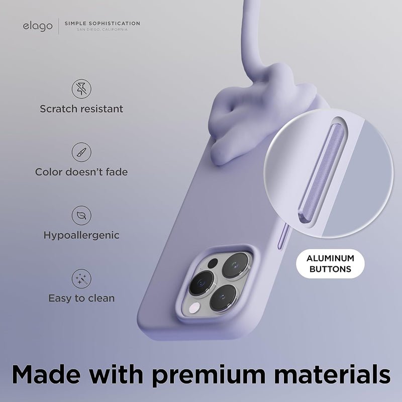Elago Magsafe Magnetic Silicone Case - Apple iPhone 15 Pro Max / Purple Accessories > Mobiles & Tablets > Mobiles >