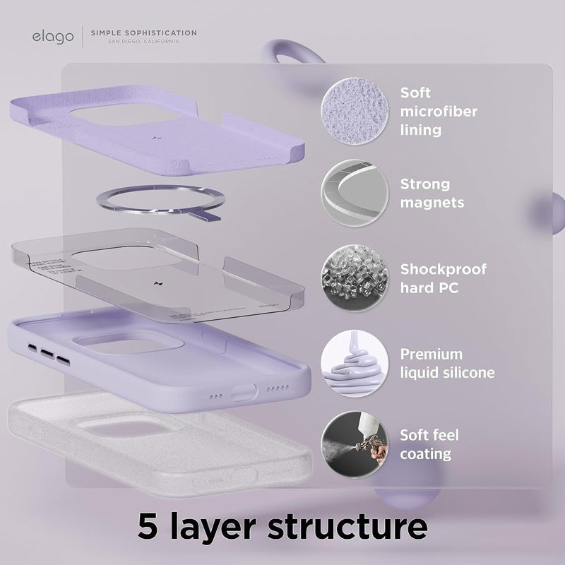 Elago MagSafe Magnetic Silicone Case - Apple iPhone 15 Pro / Purple Accessories > Mobiles & Tablets > Mobiles > Covers