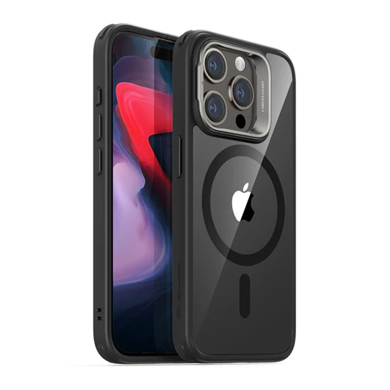 ESR Classic Hybrid Case with Stash Stand (HaloLock) - Apple iPhone 15 Pro / Clear & Black Accessories > Mobiles &