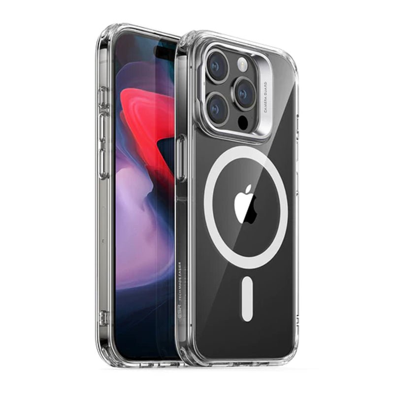 ESR Classic Hybrid Case with Stash Stand (HaloLock) - Apple iPhone 15 Pro / Clear Accessories > Mobiles & Tablets >
