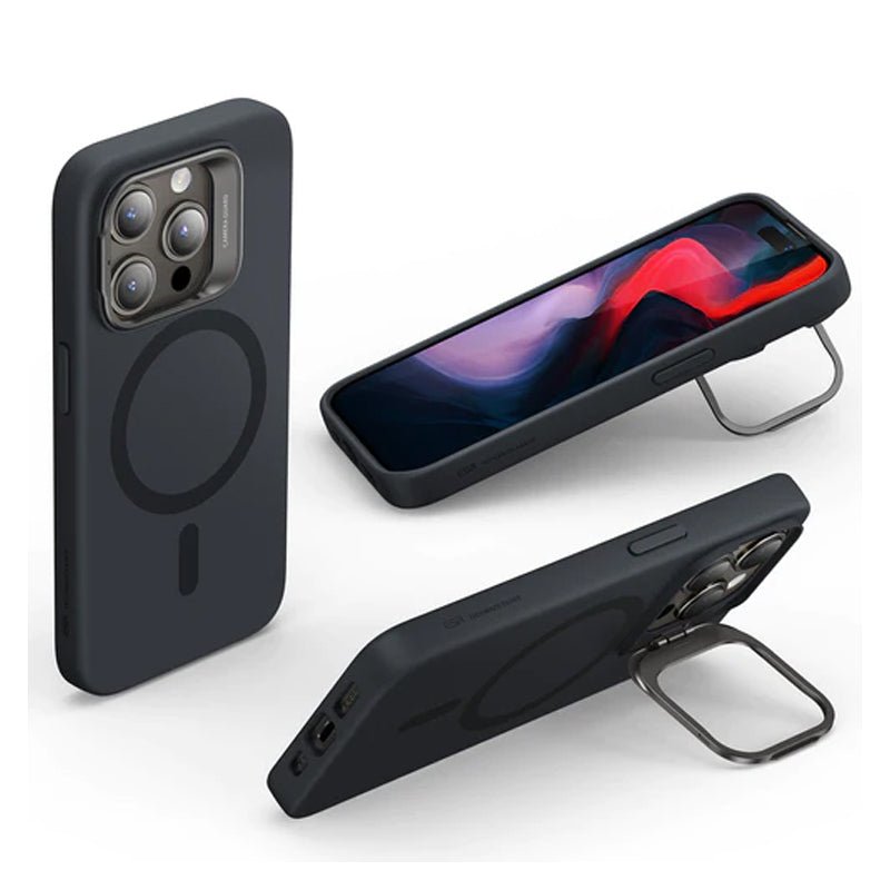 ESR Cloud Soft Case with Stash Stand (HaloLock) - Apple iPhone 15 Pro / Black Accessories > Mobiles & Tablets > Mobiles