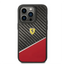 Ferrari iPhone 14 Pro Max Bimaterial Carbon Case & Polycarbonate & Silver Stripe - Red Accessories > Mobiles & Tablets