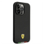 Ferrari iPhone 14 Pro Max HC PU Carbon Effect Case With Italian Flag Line - Black Accessories > Mobiles & Tablets >