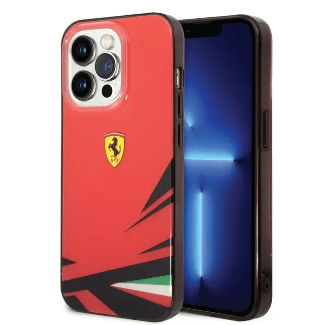 Ferrari iPhone 14 Pro Max PC/TPU Case with Double Layer Print - Red Accessories > Mobiles & Tablets > Mobiles