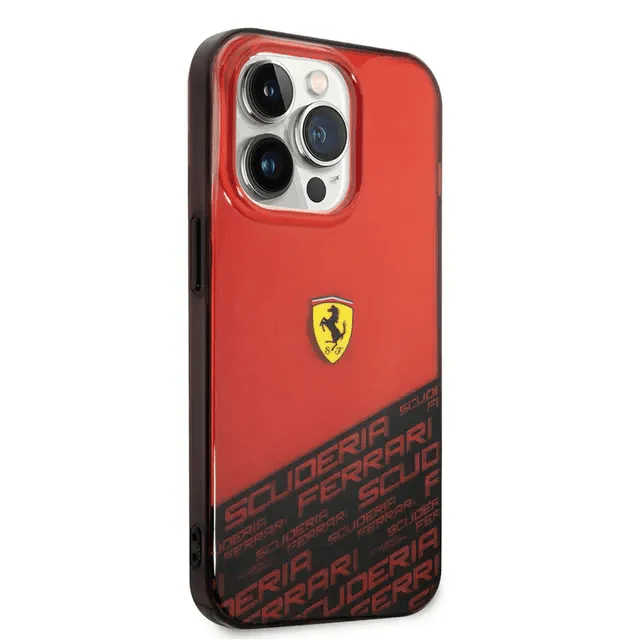 FERRARI iPhone 14 Pro Max PC/TPU IML CASE BOTTOM SCUDERIA ALLOVER PRINT - Red Accessories > Mobiles & Tablets > Mobiles