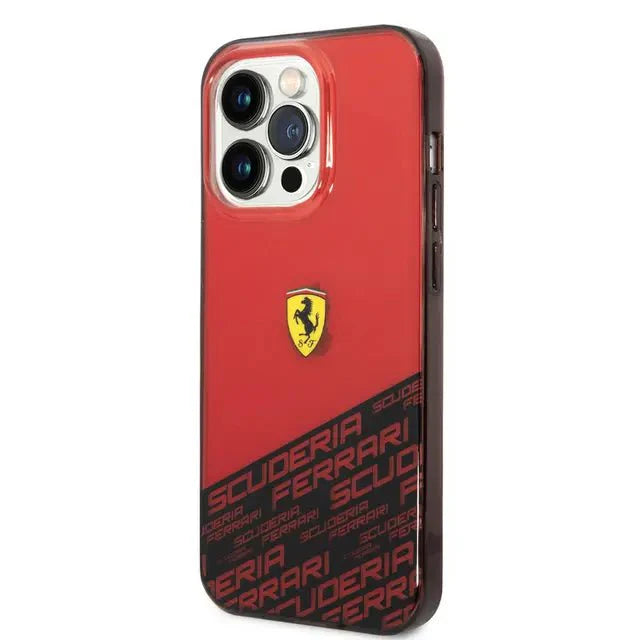 FERRARI iPhone 14 Pro PC/TPU IML CASE BOTTOM SCUDERIA ALLOVER PRINT - Red Accessories > Mobiles & Tablets > Mobiles