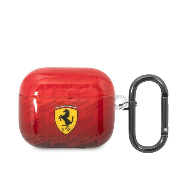 Ferrari Apple Airpods Pro TPU Case With Scuderia Ferrari Pattern - Red Accessories > Mobiles & Tablets > Mobiles