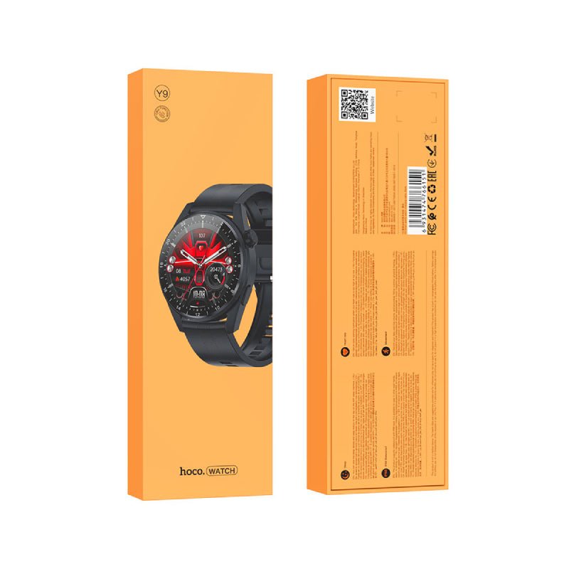 Hoco Smart sports watch Y9 call version - Black Smart Watches
