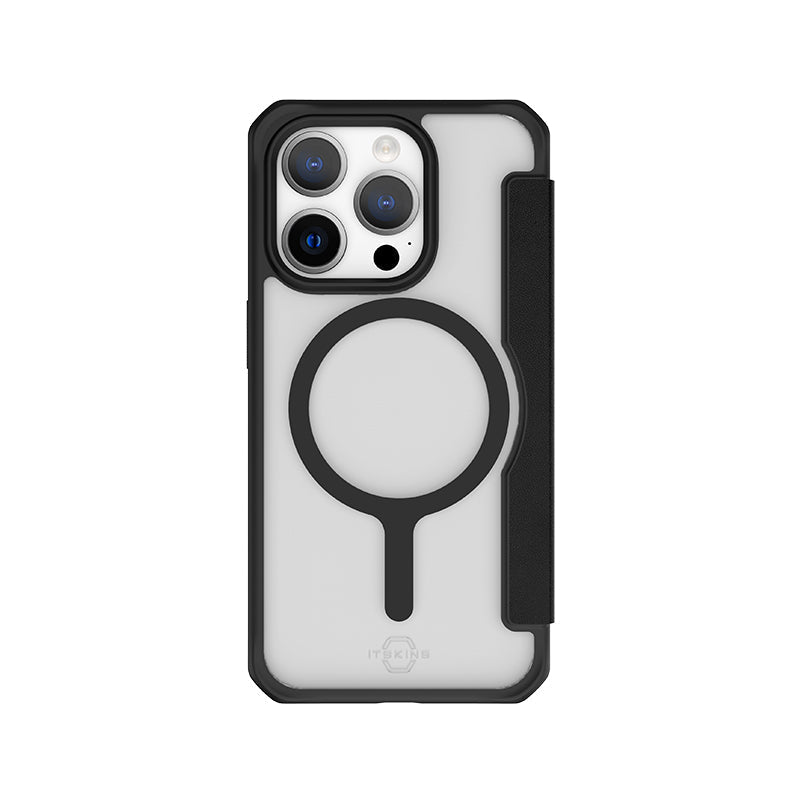 Itskins Hybrid Magfolio Leather Case - Apple iPhone 15 Pro Max / Black Accessories > Mobiles & Tablets > Mobiles >