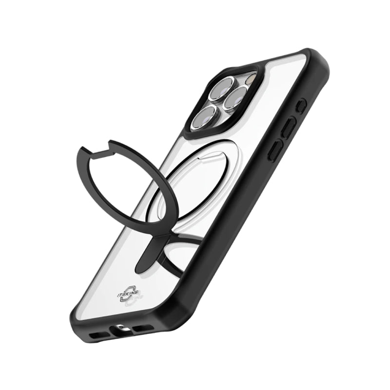 Itskins Hybrid Stand Magsafe Case - Apple iPhone 15 Pro / Black And Transparent Accessories > Mobiles & Tablets >