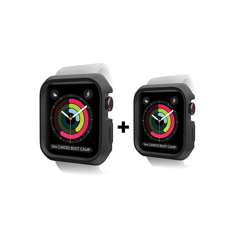 Itskins Spectrum Bumper Case - 44mm / Apple Watch SE / 6 / 5 / 4 / Plain Black - Pack of 2 Accessories > Smart Watches