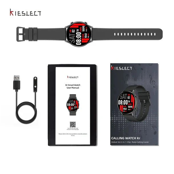 Kieslect Smart Calling Watch Kr - Black Smart Watches
