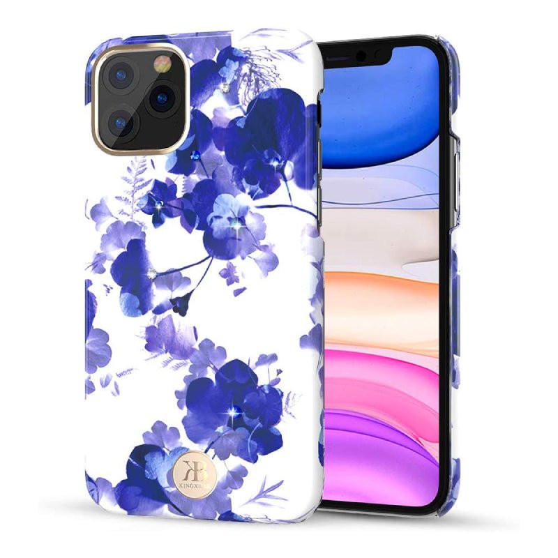 Kingxbar Swarovski Case - Apple iPhone 11 Pro / Floral Blue Accessories > Mobiles & Tablets > Mobiles > Covers & Cases