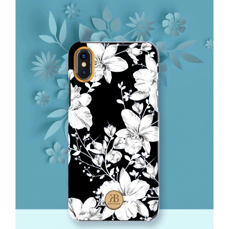 Kingxbar Swarovski Hard PC Case - Apple iPhone Xs Max / Floral Black Accessories > Mobiles & Tablets > Mobiles > Covers