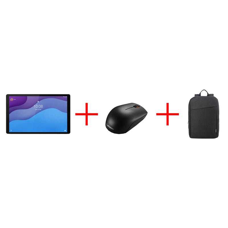 Lenovo Tab M8 HD (2nd Gen) TB-8505X Tablet + Lenovo 300 Wireless Compact Mouse + Lenovo B210 Casual Backpack - Bundle