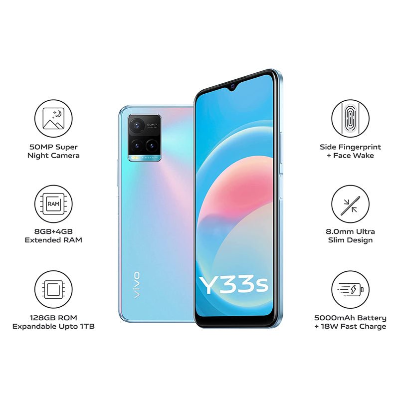 Vivo Y33s - 128GB / 6.58" FHD+ / 4G / Wi-Fi / Midday Dream - Mobile
