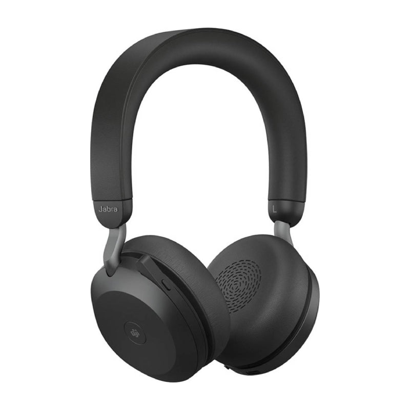 Jabra Evolve2 75 MS Stereo USB-A Headphone with Charging Stand - Wireless / Black