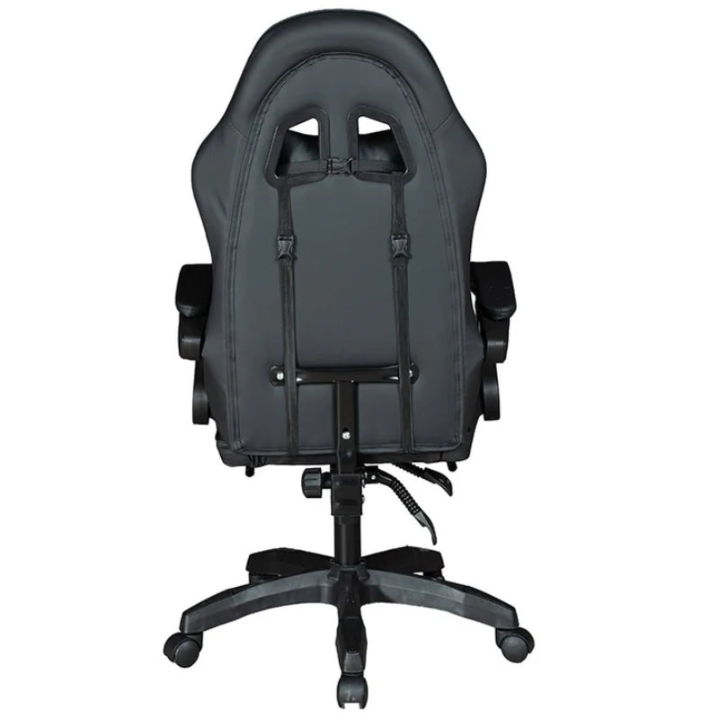 GADGETON Imperial Series PVC Leather Gaming Chair With Footrest - Black