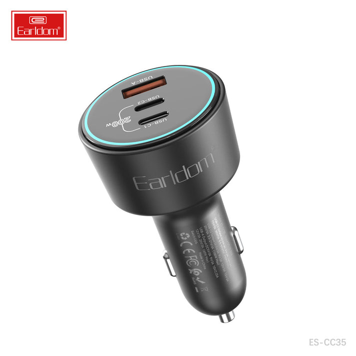 شاحن سيارة إيرلدوم ES-CC35 - 2.4 أمبير / USB-C / USB-C / أسود